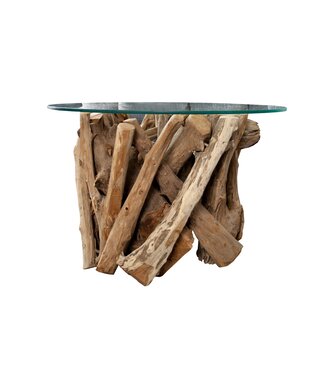 Invicta Interior Salontafel NATURE LOUNGE 50cm onderstel teakhout zonder glasplaat - 39832 Invicta Interior Salontafel NATURE LOUNGE 50cm onderstel teakhout zonder glasplaat - 39832