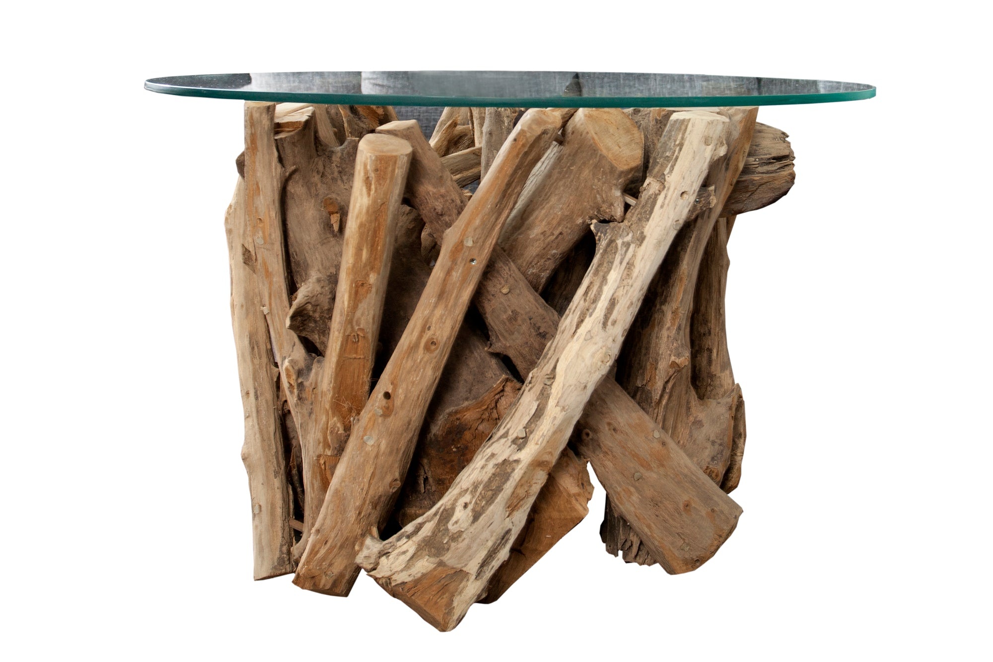Salontafel NATURE LOUNGE 50cm onderstel teakhout zonder glasplaat - 39832 afbeelding