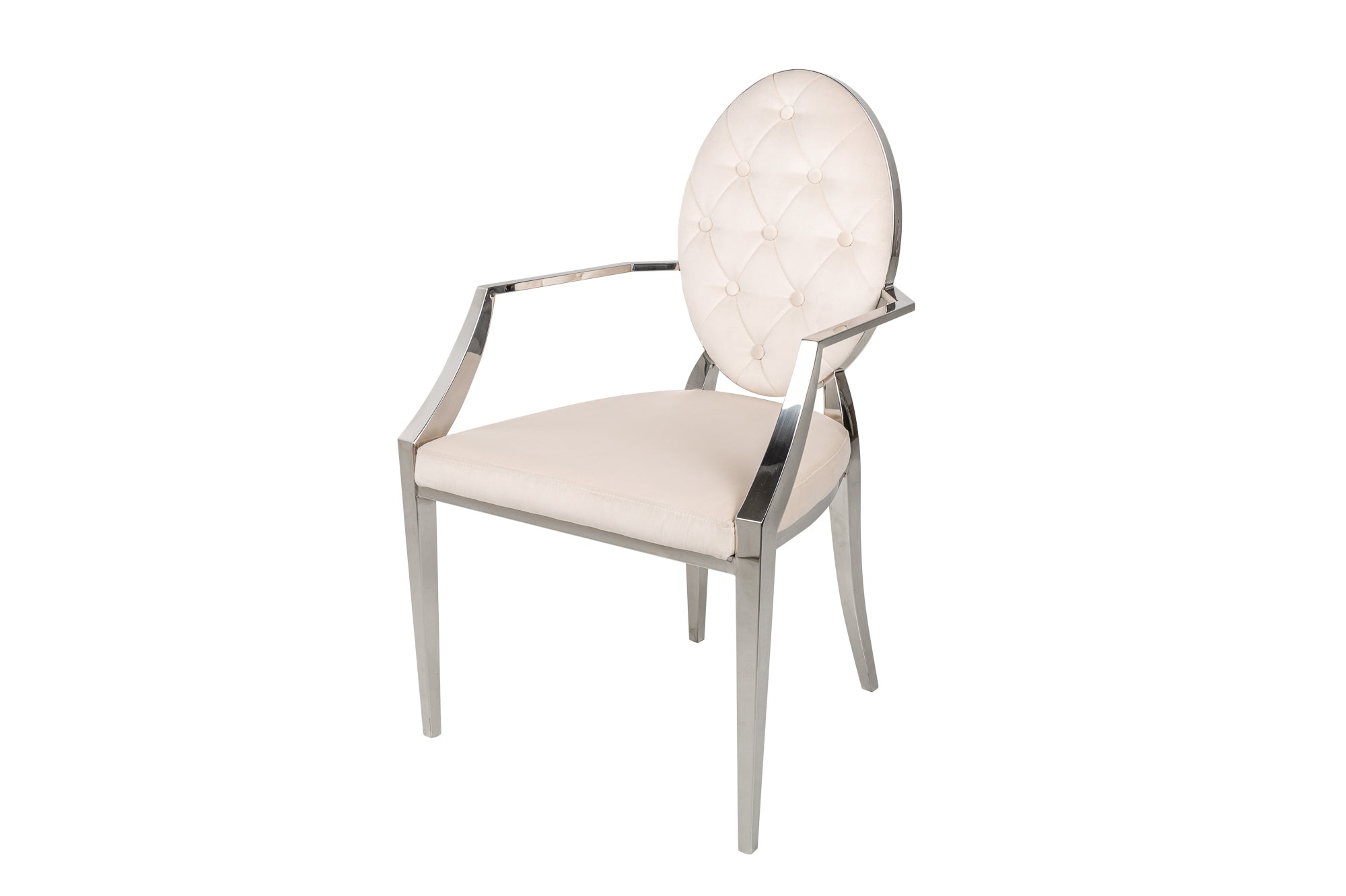 Stoel MODERN BAROCK met armleuningen fluweel beige - 40797 afbeelding