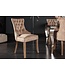 Invicta Interior Elegante stoel CASTLE koffie fluweel landelijke stijl met comfort handvat - 40468
