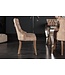 Invicta Interior Elegante stoel CASTLE koffie fluweel landelijke stijl met comfort handvat - 40468