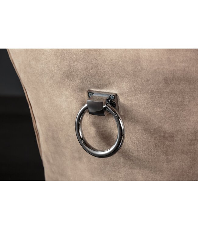 Invicta Interior Elegante stoel CASTLE koffie fluweel landelijke stijl met comfort handvat - 40468