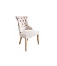 Invicta Interior Elegante stoel CASTLE beige linnen stof landelijke stijl met comfort handvat - 40467