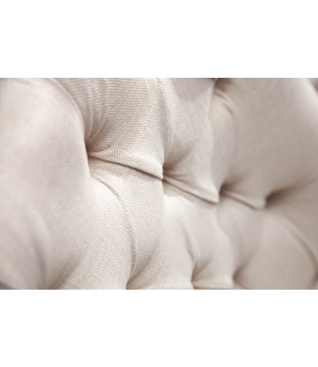 Invicta Interior Elegante stoel CASTLE beige linnen stof landelijke stijl met comfort handvat - 40467