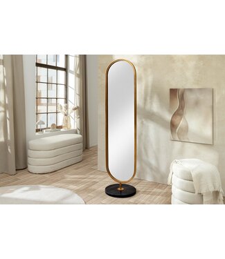 Invicta Interior Ovale staande spiegel PORTRAIT 175cm goud ijzer zwart marmeren voet handgemaakt - 46100 Invicta Interior Ovale staande spiegel PORTRAIT 175cm goud ijzer zwart marmeren voet handgemaakt - 46100