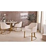Invicta Interior Armleuningen Stoel EXTRAVAGANCIA beige chenille stof geborsteld champagne goud metaal - 45927