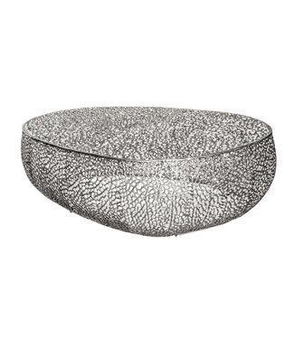 Invicta Interior Salontafel LEAF 122cm metaal zilver handgemaakt - 38939