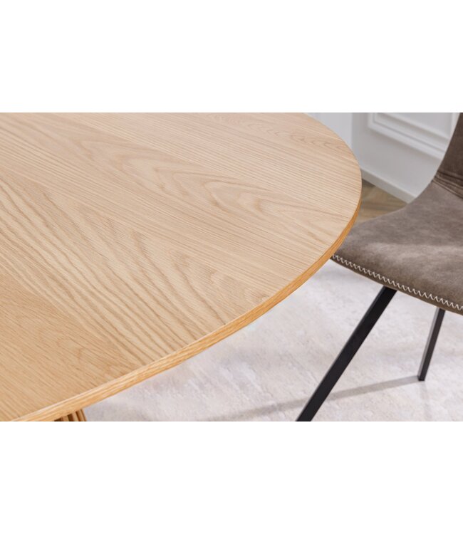 Invicta Interior Ronde eettafel VALHALLA WOOD 120 cm naturel eiken kolomvoet - 43428