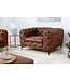 Invicta Interior Design Chesterfield Fauteuil MODERN BAROK 120cm antiek bruin microvezel met veerkern - 44399