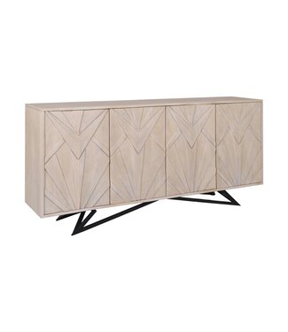 Invicta Interior Dressoir METROPOLITAN 170cm 3D mangohout white wash finish - 45881