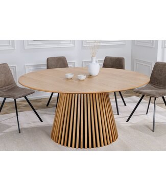 Invicta Interior Ronde eettafel VALHALLA WOOD 140cm naturel eiken kolomvoet - 43431