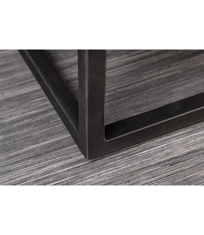 Invicta Interior Handgemaakt dressoir CROCO 180cm goudbruin mangohout met 3D houtsnijwerk massief zwart metaal - 44648