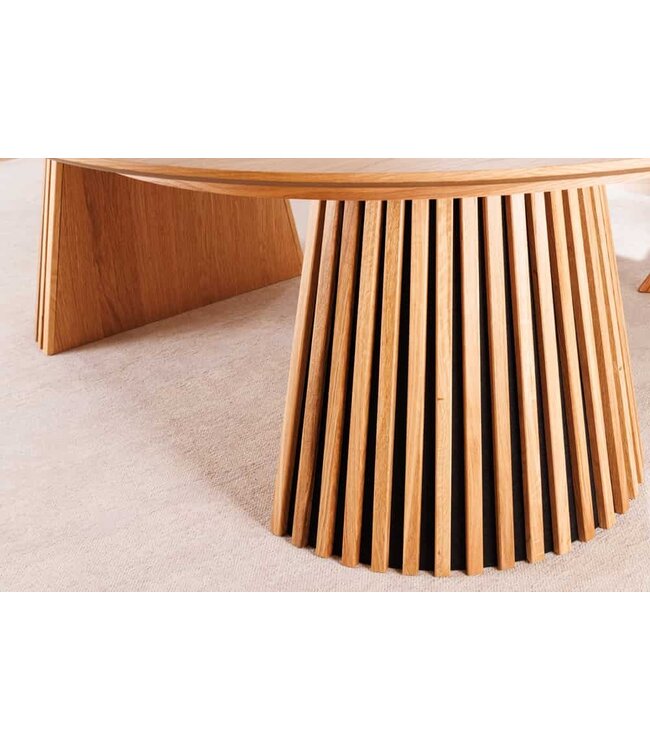 Invicta Interior Uitschuifbare eettafel VALHALLA WOOD 120-160-200cm naturel eiken ovale voet - 44092