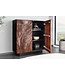 Invicta Interior Massief highboard FLUID 110 cm walnootbruin acaciahout uitgebreid 3D-ontwerp - 45601