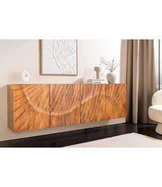 Invicta Interior Massief dressoir SCORPION 180cm bruin hangend mangohout met 3D houtsnijwerk - 46647
