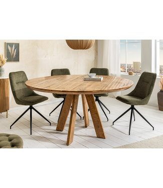 Invicta Interior Ronde eettafel ART WOOD 120cm bruin massief mangohout - 45757