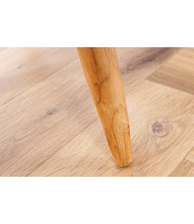 Invicta Interior Ronde massief houten salontafel MOSAIK 60cm naturel teakhouten boomstam handgemaakt - 44712