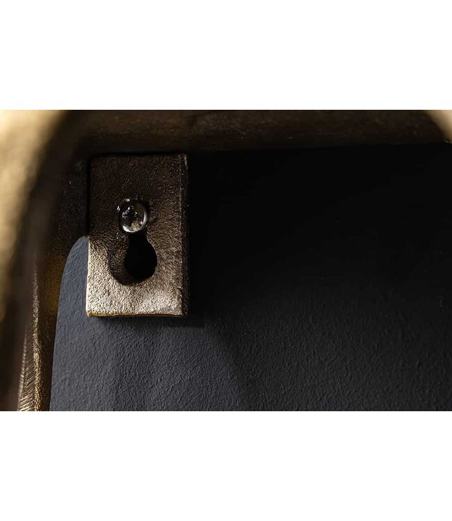 Invicta Interior Handgemaakte wandplank LIQUID LINE 60 cm goud antiek metalen druppelontwerp - 44882