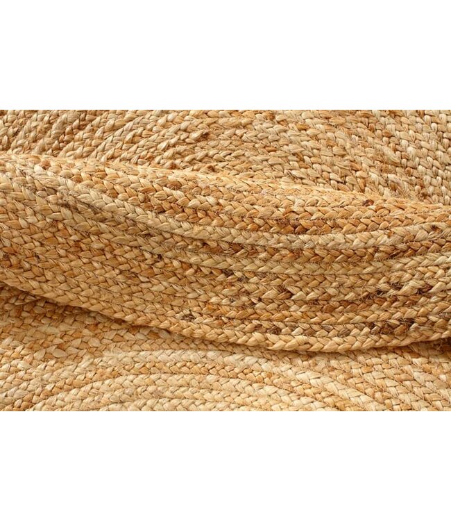 Invicta Interior Rond vloerkleed PURE NATURE 120cm Jute handgeweven platgeweven - 44433