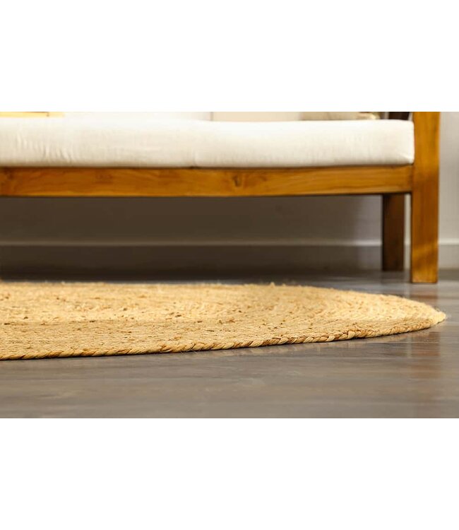 Invicta Interior Rond vloerkleed PURE NATURE 120cm Jute handgeweven platgeweven - 44433