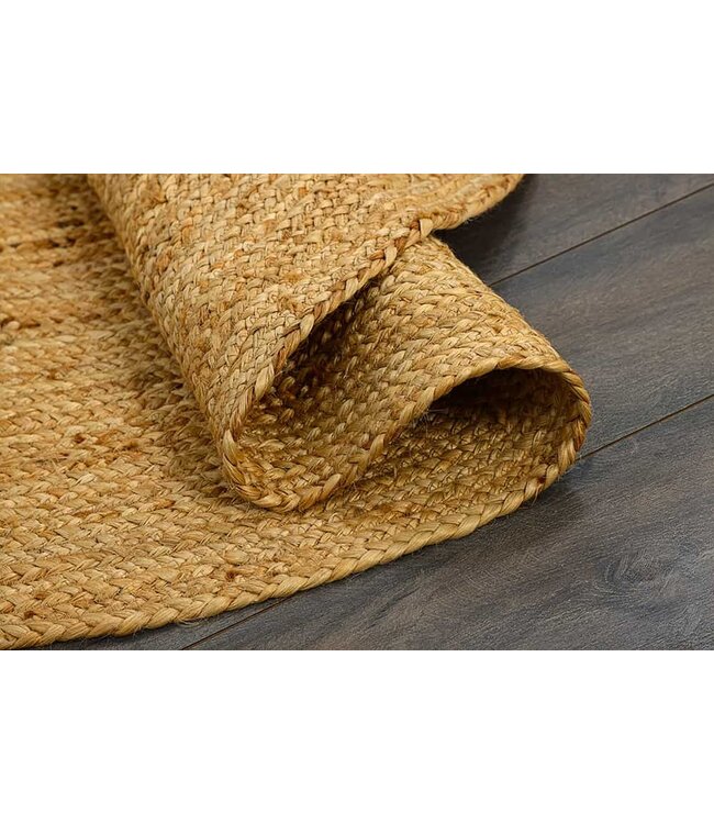 Invicta Interior Rond vloerkleed PURE NATURE 120cm Jute handgeweven platgeweven - 44433