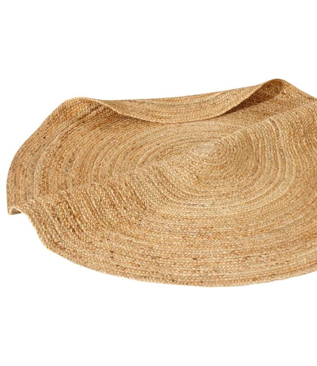 Invicta Interior Rond vloerkleed PURE NATURE 120cm Jute handgeweven platgeweven - 44433