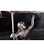 Invicta Interior Design Bijzettafel WILDLIFE MONKEY 60cm Zilver Metaal Handgemaakt - 44836