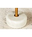 Invicta Interior Ronde bijzettafel TRAYFUL 60cm goud ijzer wit marmeren voet handgemaakt - 44849