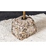 Invicta Interior Handgemaakte Bijzettafel TRAYFUL 60cm Antiek Messing Natuurlijk IJzeren Marmeren Voet - 44847