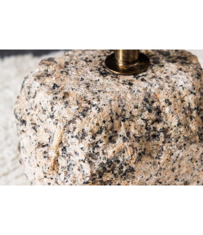 Invicta Interior Handgemaakte Bijzettafel TRAYFUL 60cm Antiek Messing Natuurlijk IJzeren Marmeren Voet - 44847