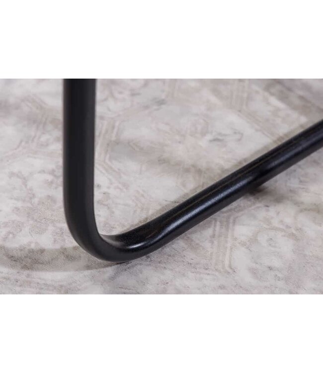 Invicta Interior Oosterse bijzettafel CASABLANCA 50cm zilver zwart dienblad uitneembaar opvouwbaar - 44352