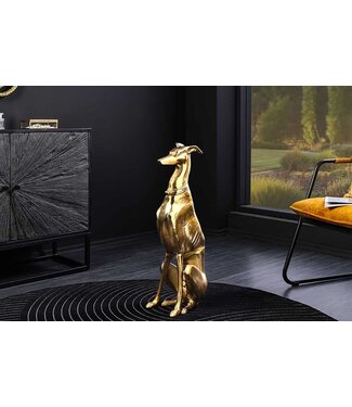 Invicta Interior Design Sculptuur GREYHOUND 70cm goud metaal aluminium greyhound beeldje - 45170