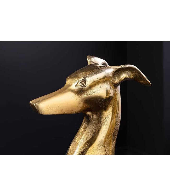 Invicta Interior Design Sculptuur GREYHOUND 70cm goud metaal aluminium greyhound beeldje - 45170