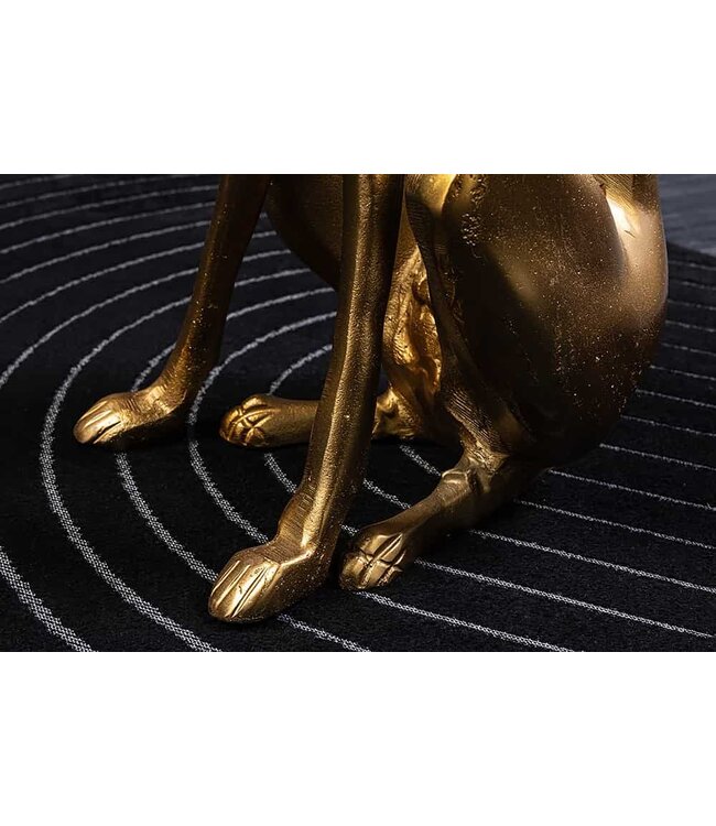 Invicta Interior Design Sculptuur GREYHOUND 70cm goud metaal aluminium greyhound beeldje - 45170