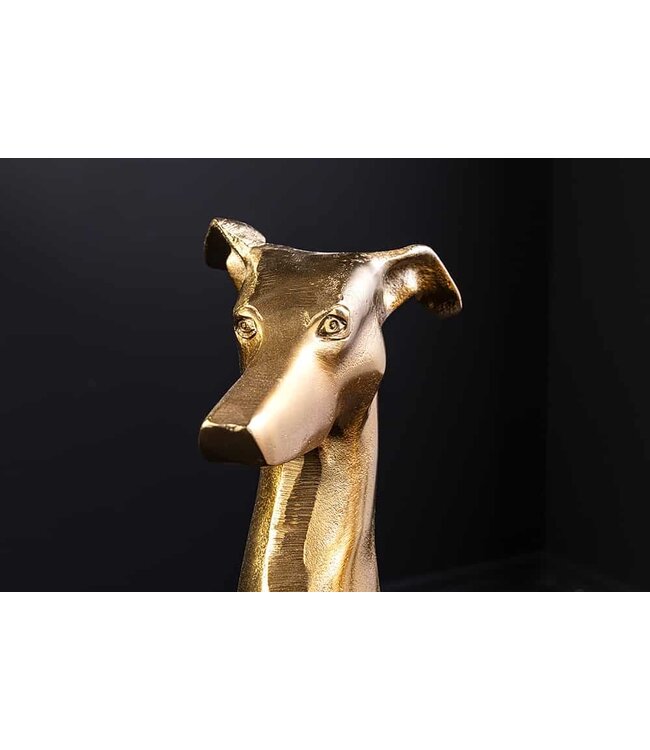 Invicta Interior Design Sculptuur GREYHOUND 70cm goud metaal aluminium greyhound beeldje - 45170