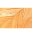 Invicta Interior Set van 2 salontafels ADLON 110 cm naturel wit acaciahout marmer zwart metaal - 45187