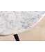Invicta Interior Set van 2 salontafels ADLON 110 cm naturel wit acaciahout marmer zwart metaal - 45187