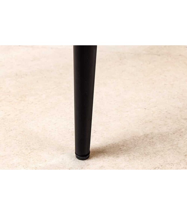 Invicta Interior Set van 2 salontafels ADLON 110 cm naturel wit acaciahout marmer zwart metaal - 45187