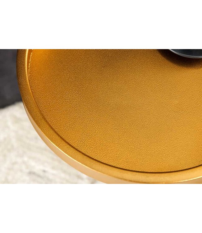 Invicta Interior Ronde bijzettafel TRAYFUL 60cm goud ijzer zwart marmeren voet handgemaakt - 44850