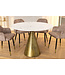 Invicta Interior Ronde eettafel ELEGANCIA 100cm messing wit marmer ijzer met zuilvoet - 44859