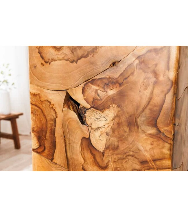 Invicta Interior Massieve zuil TRIBAL 110cm bruin naturel teakhout handgemaakte decoratie - 44710