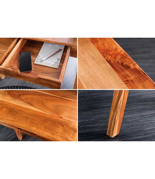 Invicta Interior Massieve secretaresse MONSOON 100cm natuurlijk acaciahouten bureau - 44447