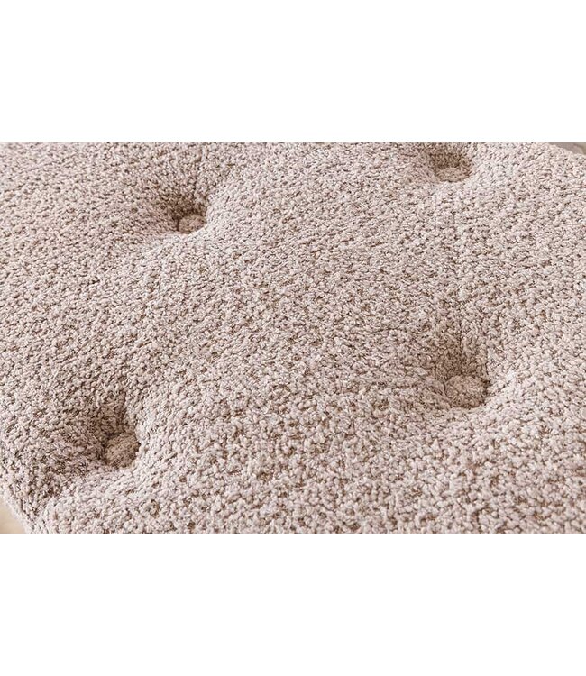 Invicta Interior Chesterfield bedbank EXTRAVAGANCIA 140cm champagne greige bouclè met opbergruimte - 44247