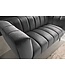 Invicta Interior Design 2-zits bank NOBLESSE 165cm grijs fluweel zwart metalen poten veerkern - 45050