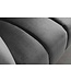 Invicta Interior Design 2-zits bank NOBLESSE 165cm grijs fluweel zwart metalen poten veerkern - 45050