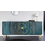 Invicta Interior Handgemaakt dressoir GOLDEN SUNSET 180cm turquoise goud mangohout metalen poten - 45643