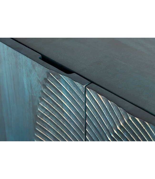 Invicta Interior Handgemaakt dressoir GOLDEN SUNSET 180cm turquoise goud mangohout metalen poten - 45643