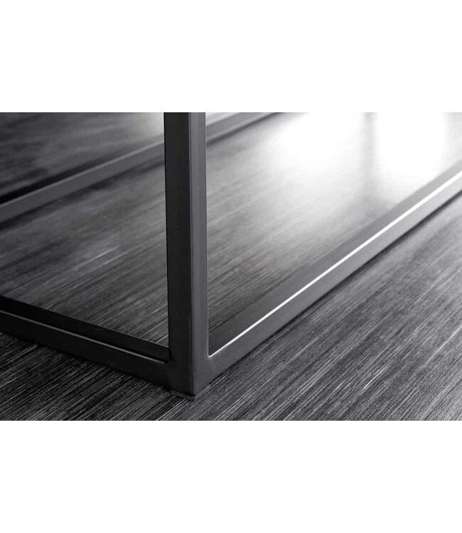 Invicta Interior Design bank PETIT BEAUTÉ 110cm vintage taupe microvezel zwart metalen frame - 44427