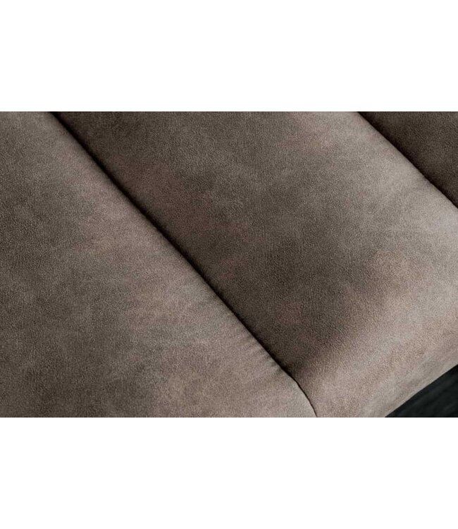 Invicta Interior Design bank PETIT BEAUTÉ 110cm vintage taupe microvezel zwart metalen frame - 44427