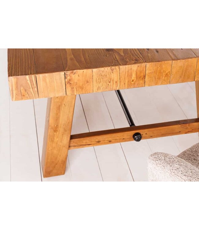 Invicta Interior Massieve eettafel FINCA 400cm vintage bruin gerecycled grenenhout - 44705